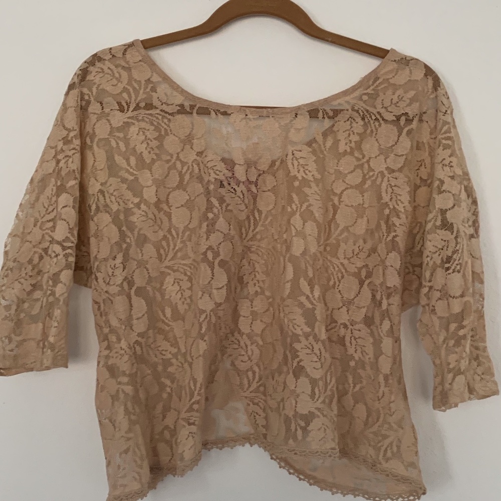 See through lace top